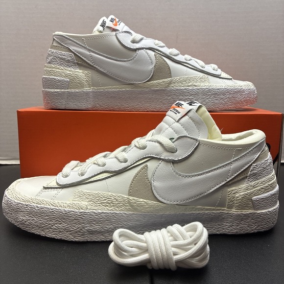 Nike Shoes - Nike Sacai x Blazer Low White Patent Mens 10 Womens 11.5